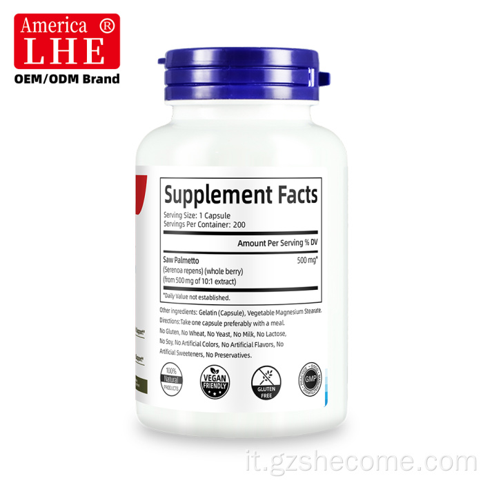 Shecome Saw Palmetto Capsule Supporto alla prostata